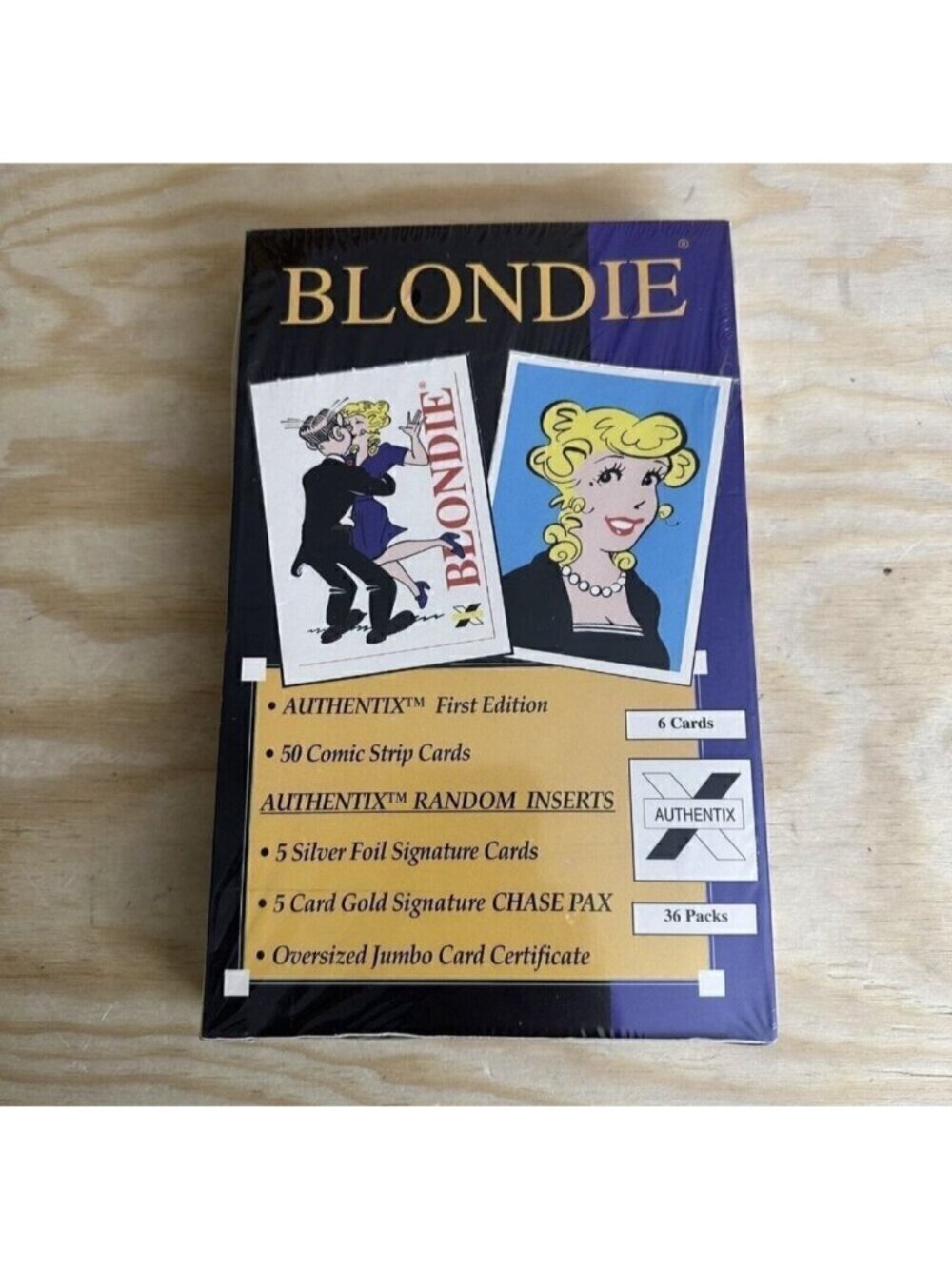 1995 Authentix Blondie First Edition Trading Card Sealed Booster Box 36 Packs